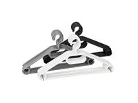 Wenko kledinghangers Easy grijs/zwart/wit 10 stuks
