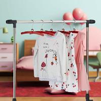 RELAXDAYS 24 x Kleiderbügel Kinder, Tiermotiv Marienkäfer, Holzkleiderbügel Mädchen & Jungen, Babykleidung, Kinderkleiderbügel rot