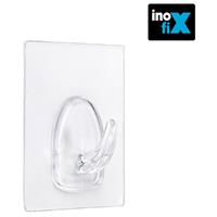 INOFIX SAINT GENIS Wiederverwendbarer klebriger Kleiderbügel 60x47mm transparent (Blister) inofix EDM 66570