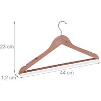RELAXDAYS 42 x Kleiderbügel Zedernholz, Mottenschutz im Kleiderschrank, edles Design, eingekerbt, B: 44 cm, Bügel Set, natur
