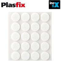 INOFIX Pack 20 weiße synthetische Klebstofffilze Durchmesser 17mm Plasfix 