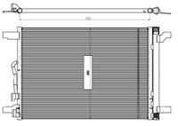 Volkswagen Condensor, airconditioning 350509