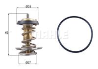 mahleoriginal Thermostat, Kühlmittel Mahle Original TX 264 82D