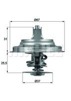 mahleoriginal MAHLE ORIGINAL Thermostat AUDI,VW,VOLVO TX 25 71D 076121113A,076121113A Kühlwasserthermostat,Kühlwasserregler,Temperaturregler,Thermostat, Kühlmittel