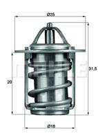 Mahle Thermostaat, koelvloeistof TX683