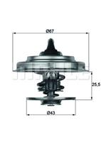 Mahle - Kühlwasserthermostat mit Dichtung für mercedes T2/LN1