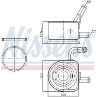 Nissens Oliekoeler, motorolie 91230