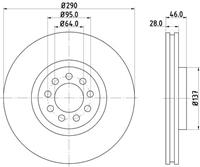 Hella Pagid Bremsscheibe  8DD 355 117-461