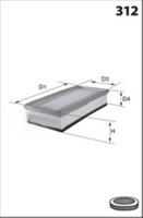 Mecafilter Luftfilter  ELP3840
