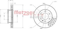 Metzger Bremsscheibe Vorderachse  6110151