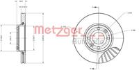 Metzger Bremsscheibe Vorderachse  6110681