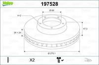 Valeo Bremsscheibe Vorderachse  197528