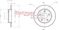 Metzger Bremsscheibe Hinterachse  6110301