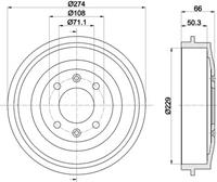 Hella Bremstrommel Hinterachse  8DT 355 301-231