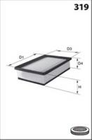 Mecafilter Luftfilter  ELP3995