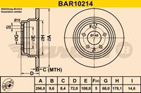 BARUM Bremsscheibe Hinterachse  BAR10214