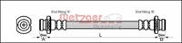 Metzger Bremsschlauch  4110611