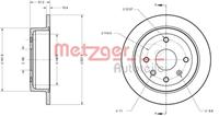 Metzger Bremsscheibe Hinterachse  6110432