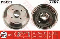 TRW Bremstrommel Hinterachse  DB4301