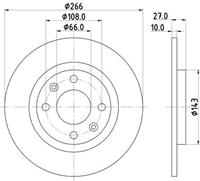 Hella Bremsscheibe Vorderachse  8DD 355 100-851