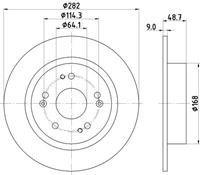 Hella Bremsscheibe Hinterachse  8DD 355 131-931
