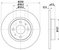 Hella Bremsscheibe Vorderachse  8DD 355 101-621