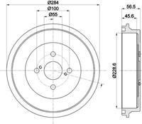 Hella Bremstrommel Hinterachse  8DT 355 302-711