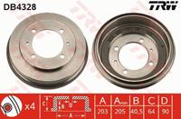 TRW Bremstrommel Hinterachse  DB4328