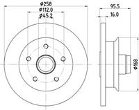 Hella Pagid Bremsscheibe Vorderachse  8DD 355 102-361