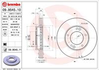 Remschijf BREMBO 09.9545.10, Vóór, 1 stuk