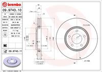 Brembo Bremsscheibe Vorderachse  09.9743.10