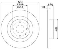 Hella Pagid Bremsscheibe Hinterachse  8DD 355 110-861