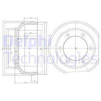 Delphi Bremstrommel Hinterachse  BF467