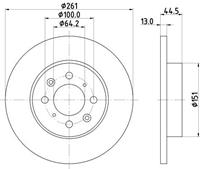 Hella Bremsscheibe Vorderachse  8DD 355 105-861