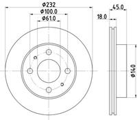 Hella Bremsscheibe Vorderachse  8DD 355 105-921