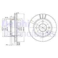Delphi Bremsscheibe Vorderachse  BG2367
