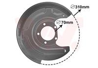 Van Wezel Spritzblech, Bremsscheibe Hinterachse rechts  0315374