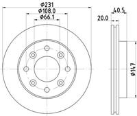 Hella Pagid Bremsscheibe Vorderachse  8DD 355 113-801