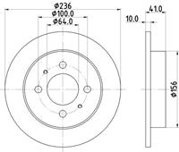 Hella Bremsscheibe Hinterachse  8DD 355 110-651