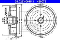 ATE Bremstrommel Hinterachse  24.0223-0015.1