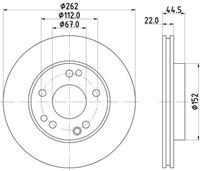 Hella Bremsscheibe Vorderachse  8DD 355 101-461