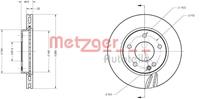 Metzger Bremsscheibe Vorderachse  6110089