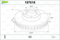 Valeo Bremsscheibe Vorderachse  197618