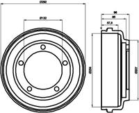 Hella Bremstrommel Hinterachse  8DT 355 300-461