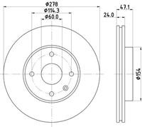 Hella Bremsscheibe Vorderachse  8DD 355 117-061