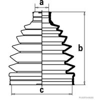 Faltenbalgsatz, Antriebswelle Vorderachse radseitig Jakoparts J2867016