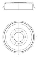 Nps Bremstrommel Hinterachse  I340U03