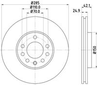 Hella Bremsscheibe Vorderachse  8DD 355 109-241