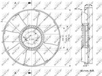 Ventilatorwiel, motorkoeling NRF 49823