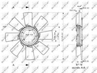 Ventilatorwiel, motorkoeling NRF 49856